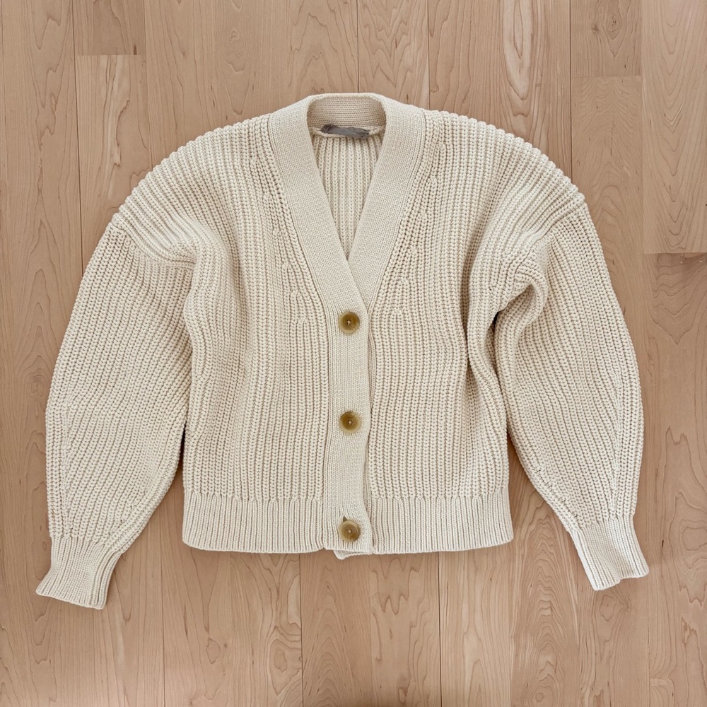 Everlane Cream Women's Cardigan Sweater